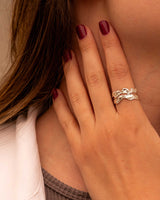 Double Wave Ring Silver