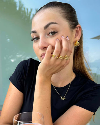 Triple Layer Ring Gold
