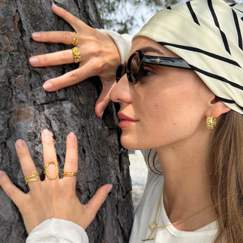 Tephra Earrings Gold