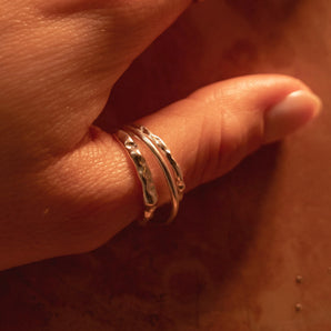Triple Layer Ring Silver