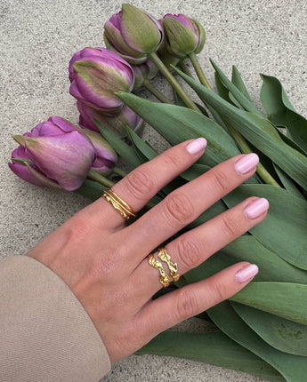 Double Wave Ring Gold